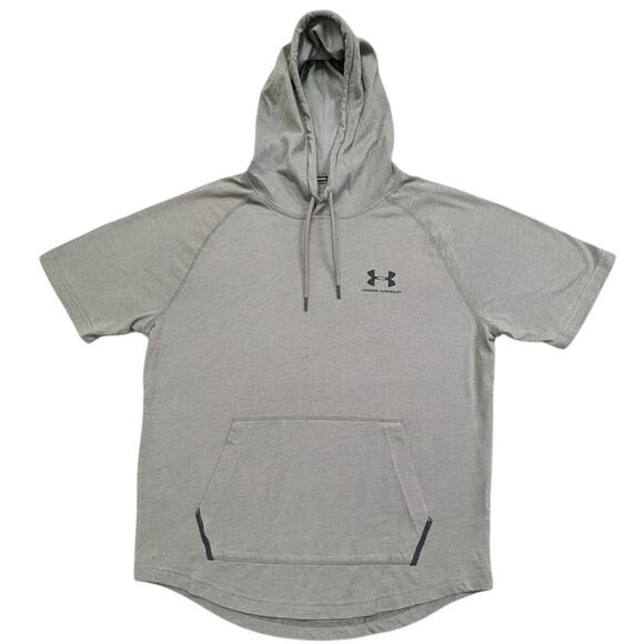 Under Armour Heatgear Hoodie Mens Large Front Pocket Training Lightweight Loose - Picture 1 of 6